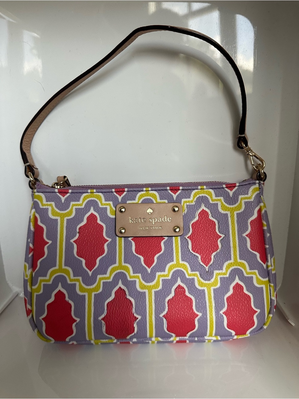 kate spade Purple, Coral & Yellow Patterned Wristlet - Picture 3 of 5